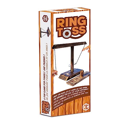 Original Cup Ring Toss® Game | Geschicklichkeitsspiel aus Holz | Premium Qualität | Hängende Ringwurfmaschine | Wer ist der Schnellste? | Innen & Außen | Erwachsene | 100% Holz | 100% Spaß | SparkL®