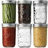 Ball Wide Mouth Mason Jars 16 oz [6 Pack] With mason jar lids and Bands, Ball mason jars 16 oz – For Canning, Fermenting…