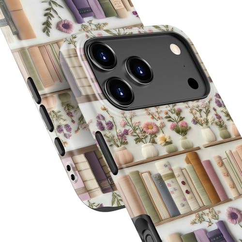 Coque iPhone 17 Pro mignonne motif bibliothèque au café - 6