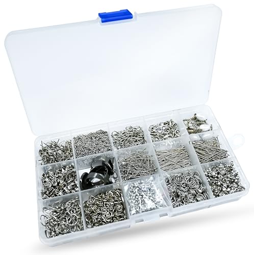 Image of SATRA TRADERS All-in-One Jewelry Finding Kit for Professional DIY Jewelry Repair and Making (Nickel)