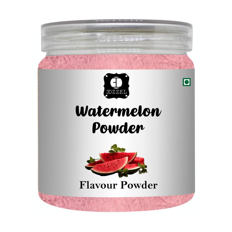 EDZZEL Dried Watermelon Powder for Beverages, Smoothies, Baking &amp; Dessert Mixes | Fine Texture Fruit Powder for Drinks, Yogurt, Ice Cream, Candy Making &amp; Culinary Recipes