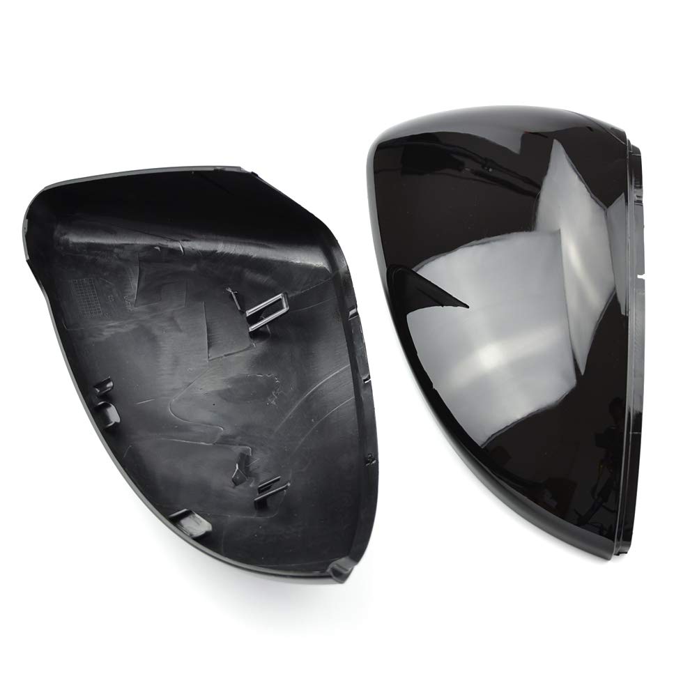 Housse de rétroviseur Housse de rétroviseur d'aile latérale Noir brillant Compatible avec VW GOLF 7 MK7 MK7.5 GTI R GTE GTD 2013-2018