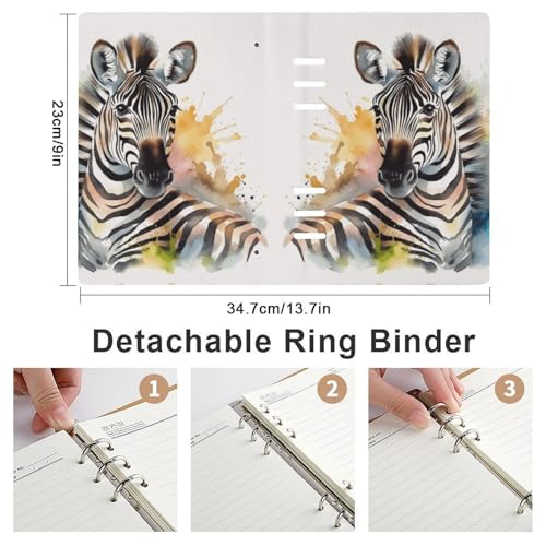 Cuaderno de hojas sueltas A5 premium con cubierta duradera de piel sintética y anillas 2