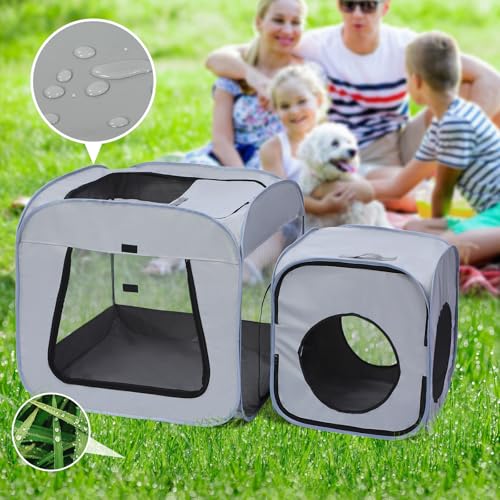 Ryoizen Royizen Puppy Cat Tent Cercadinho Dobrável À Prova D'Água Caixa de Cachorro Canil Indoor Ou