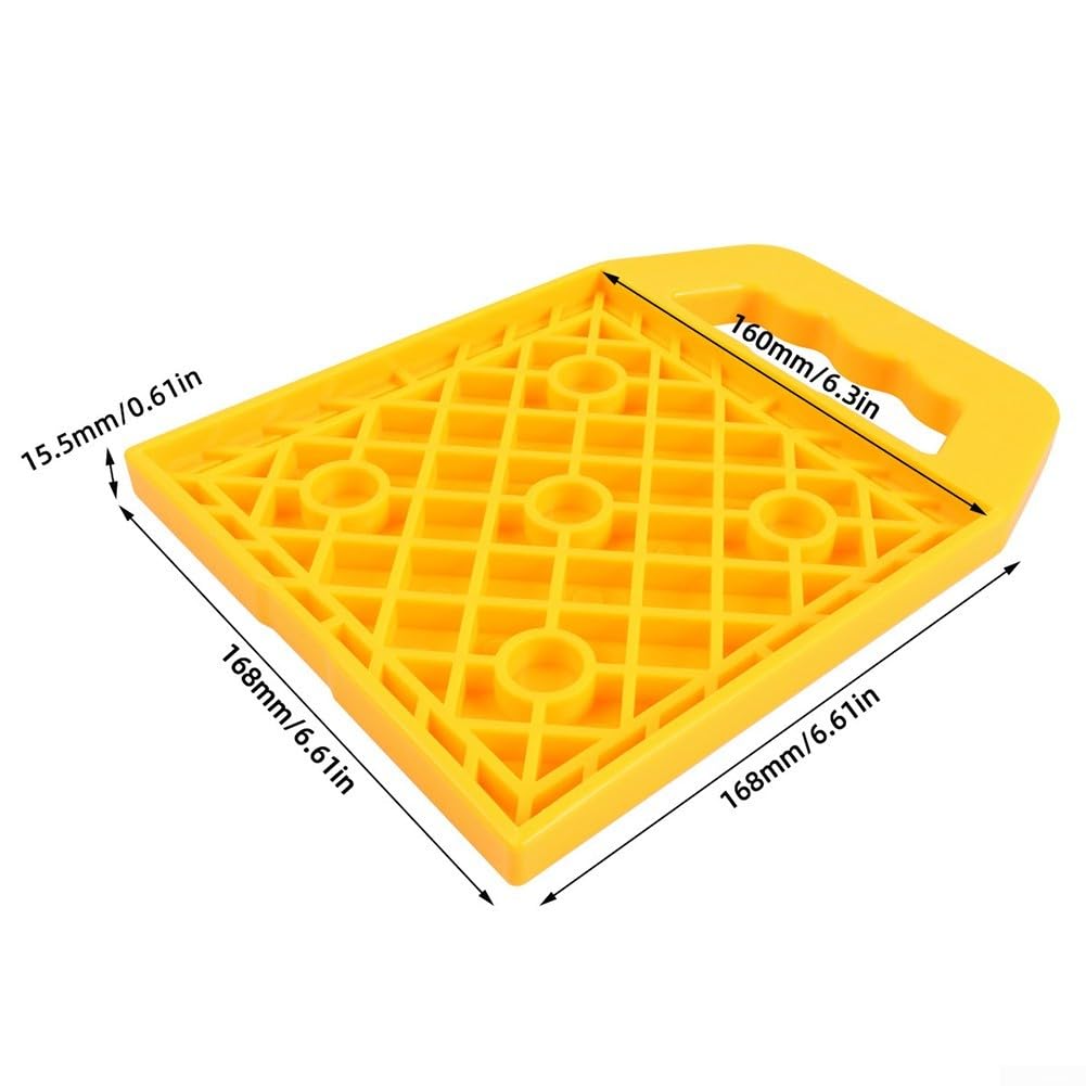 Lot de 4 blocs de nivellement pour véhicule récréatif extérieur pour support de cric de remorque avec traction améliorée sur surfaces douces ou glissantes