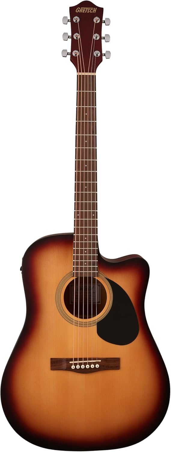 Gretsch Prelude™ D100CE Dreadnought Elettroacustico, Sunburst. Chitarra ideale per principianti