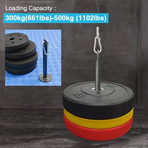Riiai Steel Weight Plate Loading Pin Steel Workout Weights Lifting Holder Stand Rack Pulley Cable Machine System Weights Stand for Muscle Strength Training Exerciser