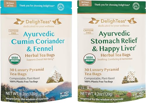 DelighTeas Organic Detox Tea Bags | Eco-friendly, Compostable Pyramid Tea Bags image 5