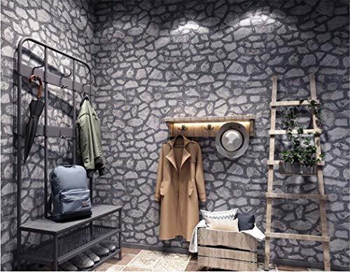 Parati Wallpaper 3D Adesivi Parete Muralescarta Da Parati Grigia Del Mattone Dell'Oggetto D'Antiquariato Del Ristorante Del Negozio Dell'Abbigliamento Della Carta Da Parati Del Vento Del Modello Del Vecchio Mattone Di Marmo Antico