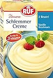 RUF Schlemmercreme Vanille, schnelle Zubereitung ohne Kochen, fluffiges und lockeres Cremedessert mit feiner Vanillenote, glutenfrei, 10er Pack (10x140g)