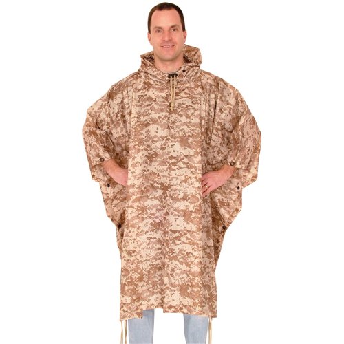 Geared2Golf Poncho in Stuff Bag - Digital Desert Camo