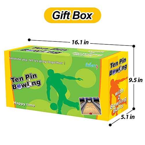 image for Liberry Kids Toy Bowling Set includes 10 Plastic Pins & 2 Balls, Toddl
