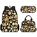 Forchrinse Cute Bee Daisy Kids Boys Girls Backpack Kit for Kindergarten Elementary School-3 in 1 Student Bookbag and Tote Lunch Box Pencil Bag