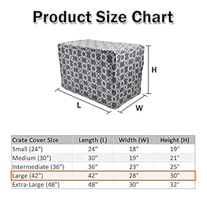   Dog-Crate-Cover-42-Inch-Pet-Kennel-Cover-Fits-Most-Standard-1-to-3-Door-Wire-Dog-Crates-Liquid-Repel-Wrinkle-Less-Machine-Wash-Dry-Stylish-Fabric-Pattern-for-Home-Decor