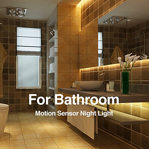 Vansky Motion Activated Bed Light, Flexible Led Strip Motion Sensor Night Light Bedside Lamp Illumination With Automatic Shut Off Timer (Warm Soft Glow) #TOP4