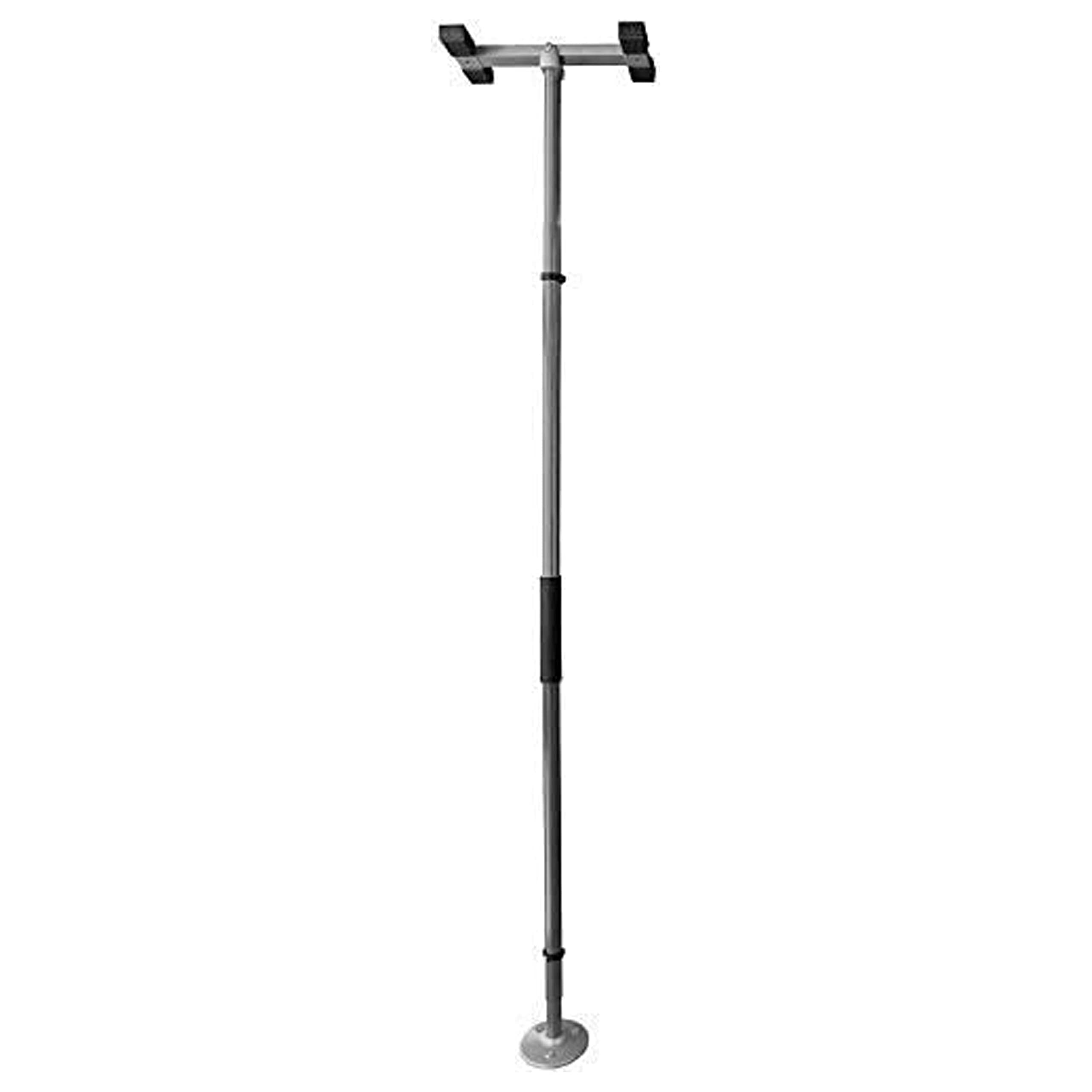 Signature Life Sure Stand Straight Pole, Elderly Tension Mounted Floor to Ceiling Transfer-Pole, Bathroom Safety Assist Grab Bar and Stability Rail, Graphite