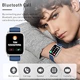 Smart Watch for Men Women Answer/Make Call, 1.95" HD Screen Fitness Watch with 110+ Sport Modes, Smartwatch with Heart Rate/Sleep/Stress Monitor, IP68 Waterproof Activity Tracker for Android iOS, Blue - Image 5