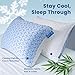 QUTOOL Firm Pillow Shredded Memory Foam, Cooling Pillow for Hot Sleeper, Adjustable Bed Pillow for Side Back Stomach Sleepers, Washable Cover, CertiPUR-US Certified, King Size Set of 2
