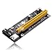 PCI-E 1X to 16X Powered Riser Adapter Card w/ 60cm USB 3.0 Extension Cable 4pin MOLEX to SATA Power Cable - GPU Graphic Card Crypto Currency Mining ETH (2 Pack)