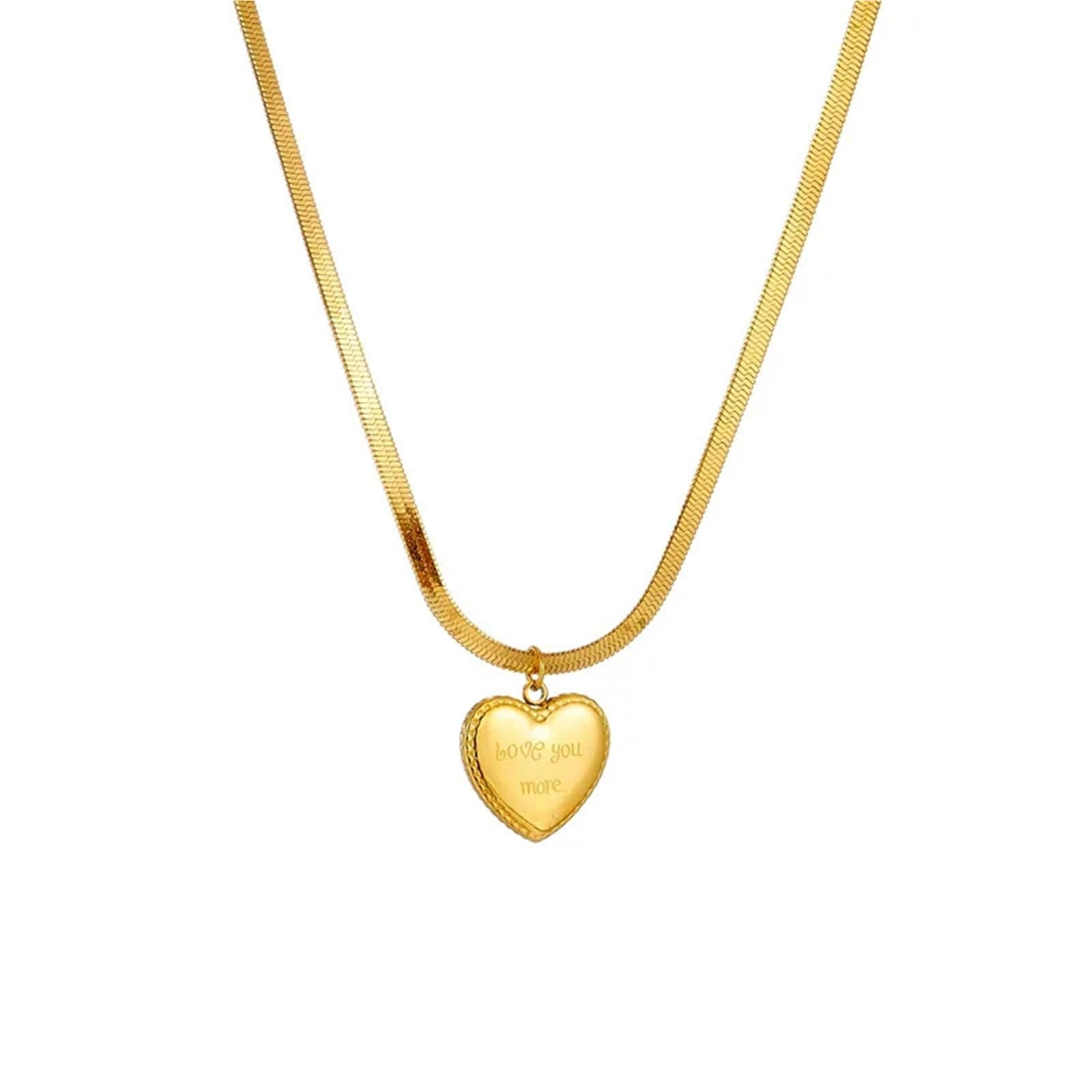 Collier cœur femme acier inoxydable inaltérable haute finition - 5