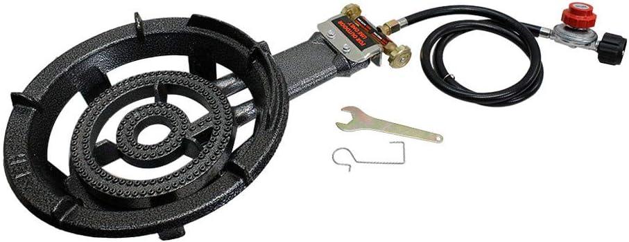 Heavy Duty Cast Iron Portable Super Gas Stove Burner 13 Inch Outdoor Use