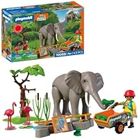 PLAYMOBIL | Animal & Friends |Elefante con Cuidador | Set de