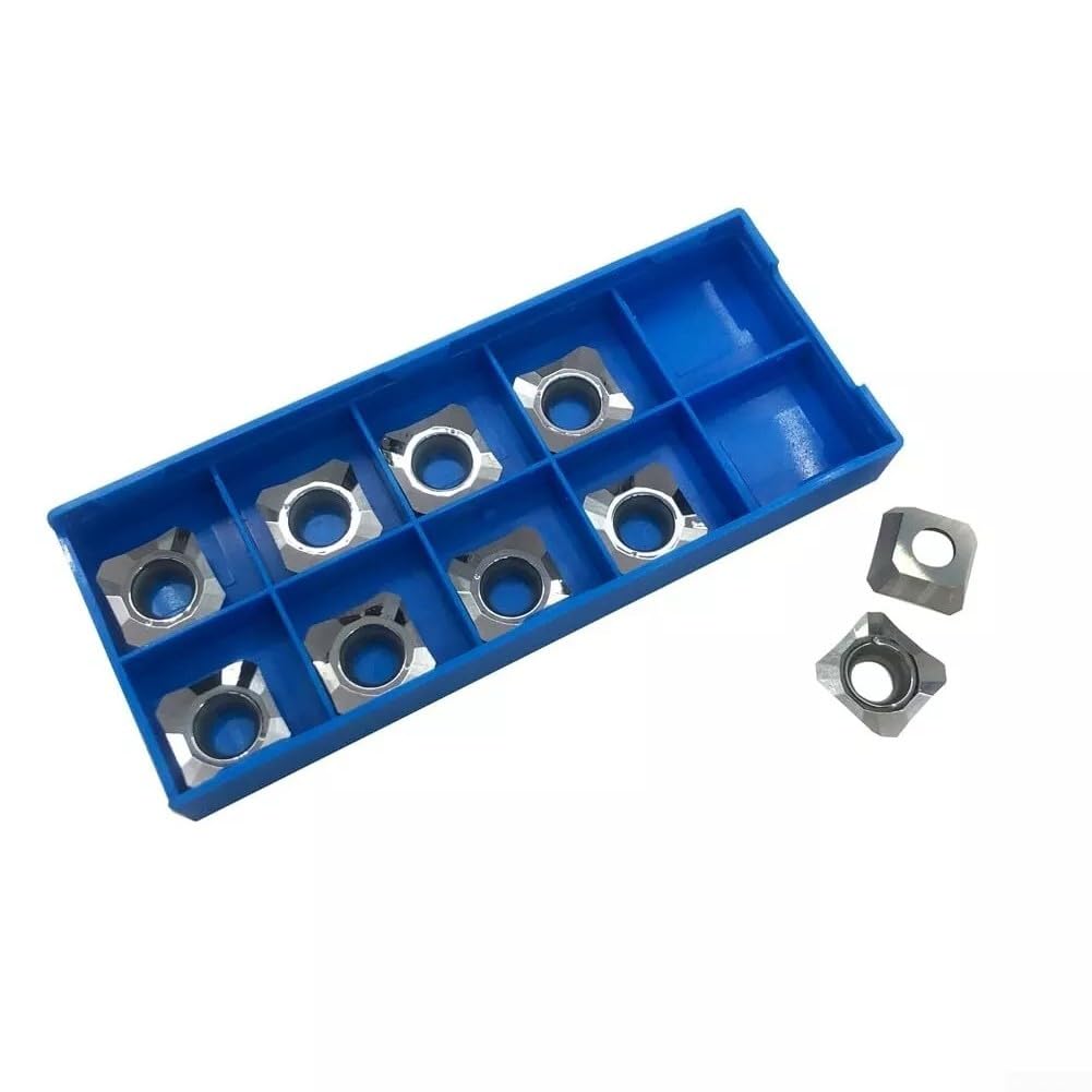 SEHT 1204 AFFNX83 Hartmetall-Einsätze, 10 Stück für effektive Aluminiumbearbeitung