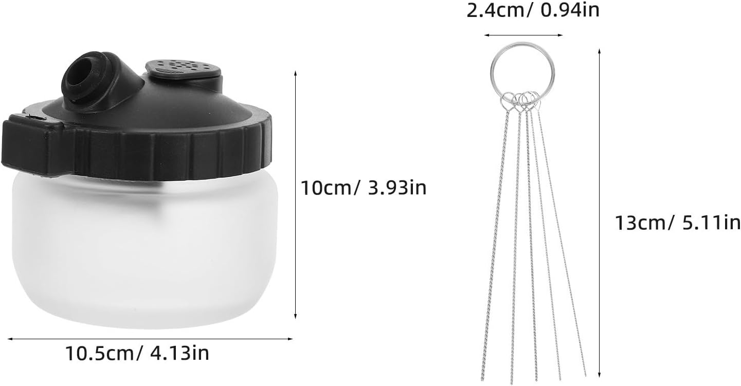 Airbrush Cleaning Pot Set with Holder for Artists and Hobbyists