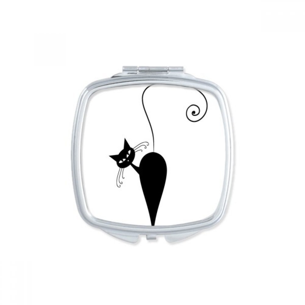 Miroir de poche mignon chat noir un petit cadeau portable idéal