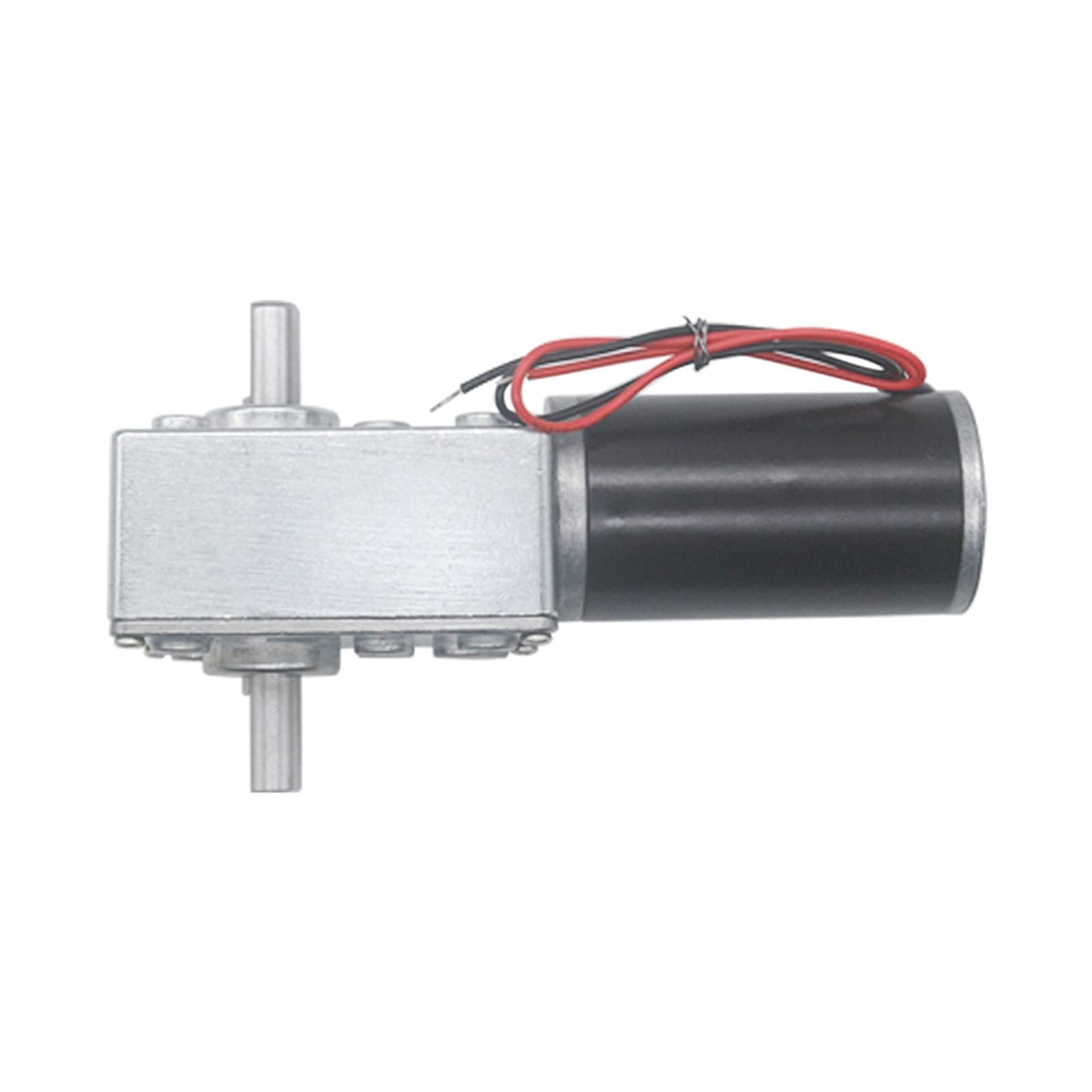 DC DIY Motor Motor de Engranaje de Gusano DC 12V / 24V Eje Dual de Doble Torque de Alto par de torsión Motor eléctrico Motor automotriz CW/CCW 12RPM-470RPM