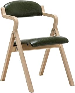 X.Home.Bar stool XZGang Silla de Cuero Negro de la PU, Silla de Tijera Curvada Silla de Madera con Brazos Silla Bookstore, 52 * 63 * 78.5cm Crear Vida Simple (Color : Black, Size : 52 * 63 * 78.5cm)