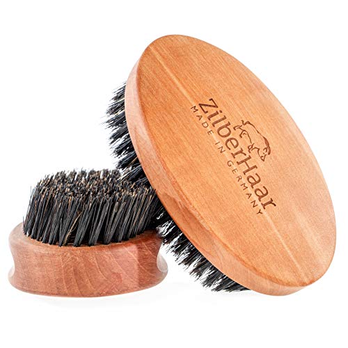 Zilberhaar ZH-SM-01 Men'S Slanted Bristle Hair And Beard Brush - Natural Boar And Pearwood Military Style thumb #2