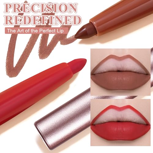 12 Colors Matte Velvet Lip Liner Set, Sculpting Smooth Creamy Texture, Nude... - Image 5