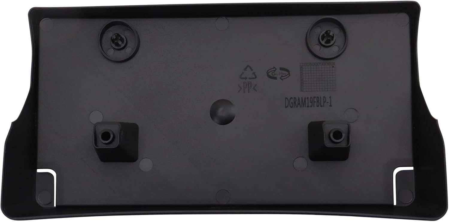 TRQ License Plate Bracket Black Compatible with 2019-2024 Ram 2500 3500 4500 5500 CH1068166