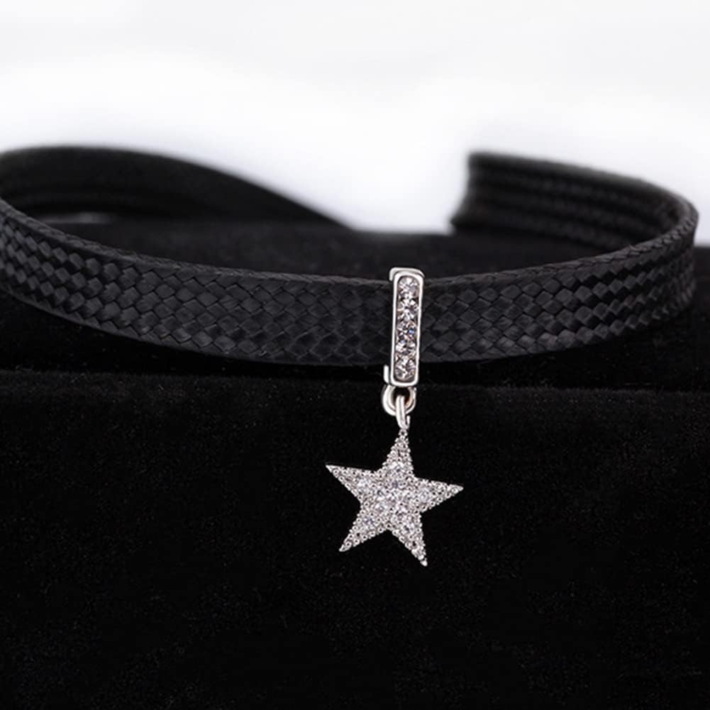 Rockyu Life Tree Butterfly Crosses Infinity 8 Evil Eye Choker Women's Leather Zirconia 316L Stainless Steel Stylish Collar Black Cool Choker Necklace Cosplay Mode Choker, Christmas Halloween Fashion - Image 7