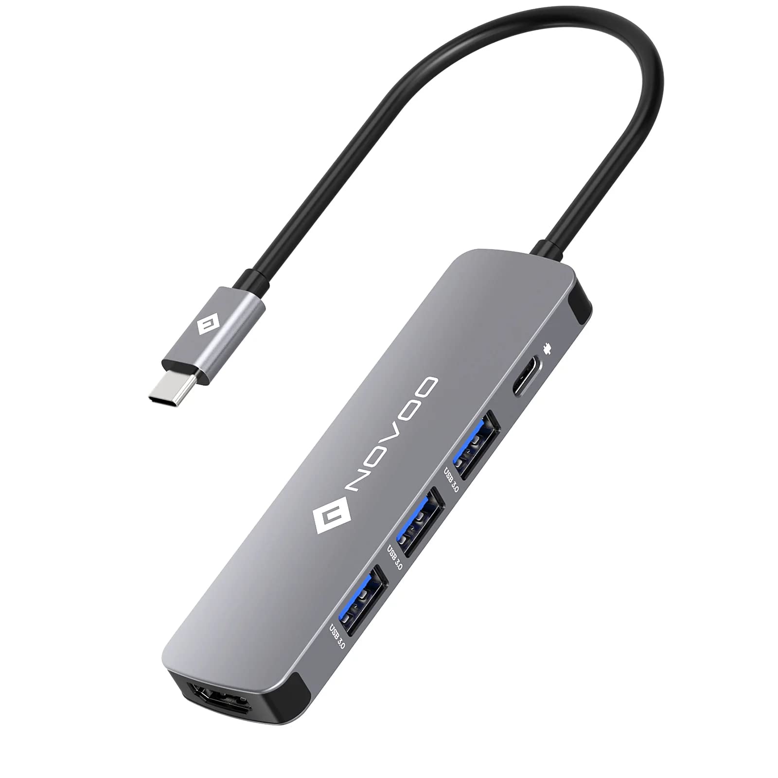 NOVOO 5 in 1 Pro Ultra Slim USB C Hub with USB C Adapter with 100W Power Delivery for MacBook Pro/Air M1/M2/2020, 5-in-1, 4K UHD HDMI, 3 High-Speed USB 3.0 Ports, Multiport Adapter for PC and Laptops… (B0C6Y8XY4W) Amazon Price History, Amazon Price Tracker