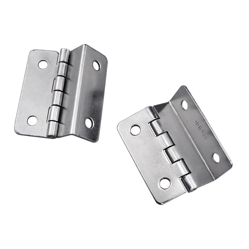 Door Hinges 10Pcs Small Hinge 9mm Plate Three Fold Iron Corner Hinge Cabinet Door Bending Iron Hinge