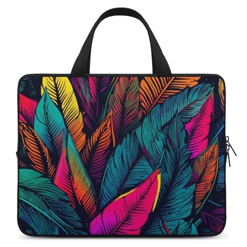 Housse PC 15" antichoc imperméable et rembourrée avec imprimé exotique coloré