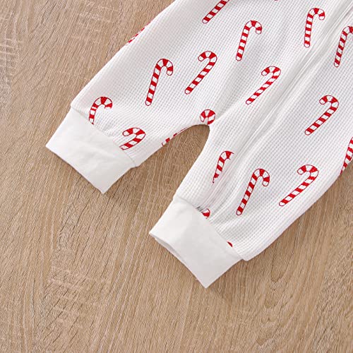 Niceclould Newborn Baby Boy Girl Christmas One Piece Romper Jumpsuit Long Sleeve Legging Bodysuit Playsuit Winter Clothes (White, 6-12 Months) #TOP6