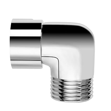 NearMoon Shower Head Elbow Adapter, Solid Brass 1/2