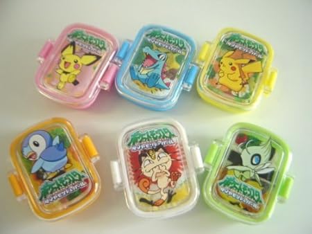 Amazon ポケモン New おべんとう けしゴム 3 全6種 レシピ 付き 消ゴム全6種 1 ナックラー ケチャップライス 2 エ カプセル玩具 おもちゃ