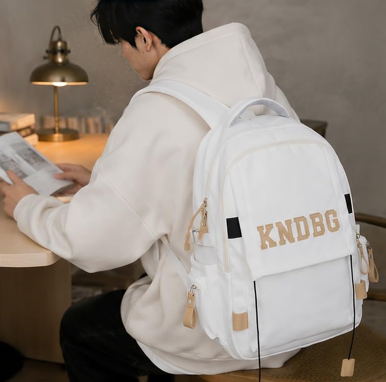 ARISEN BAG Unisex Korean Style Laptop Backpack 40L White - Image 7