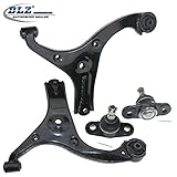 DLZ 4 Pcs Front Suspension Kit-2 Lower Control Arm 2 Lower Ball Joint Compatible with 2006 2007 2008 2009 2010 2011 Accent Rio Rio5 K500015 RK640404 RK640403