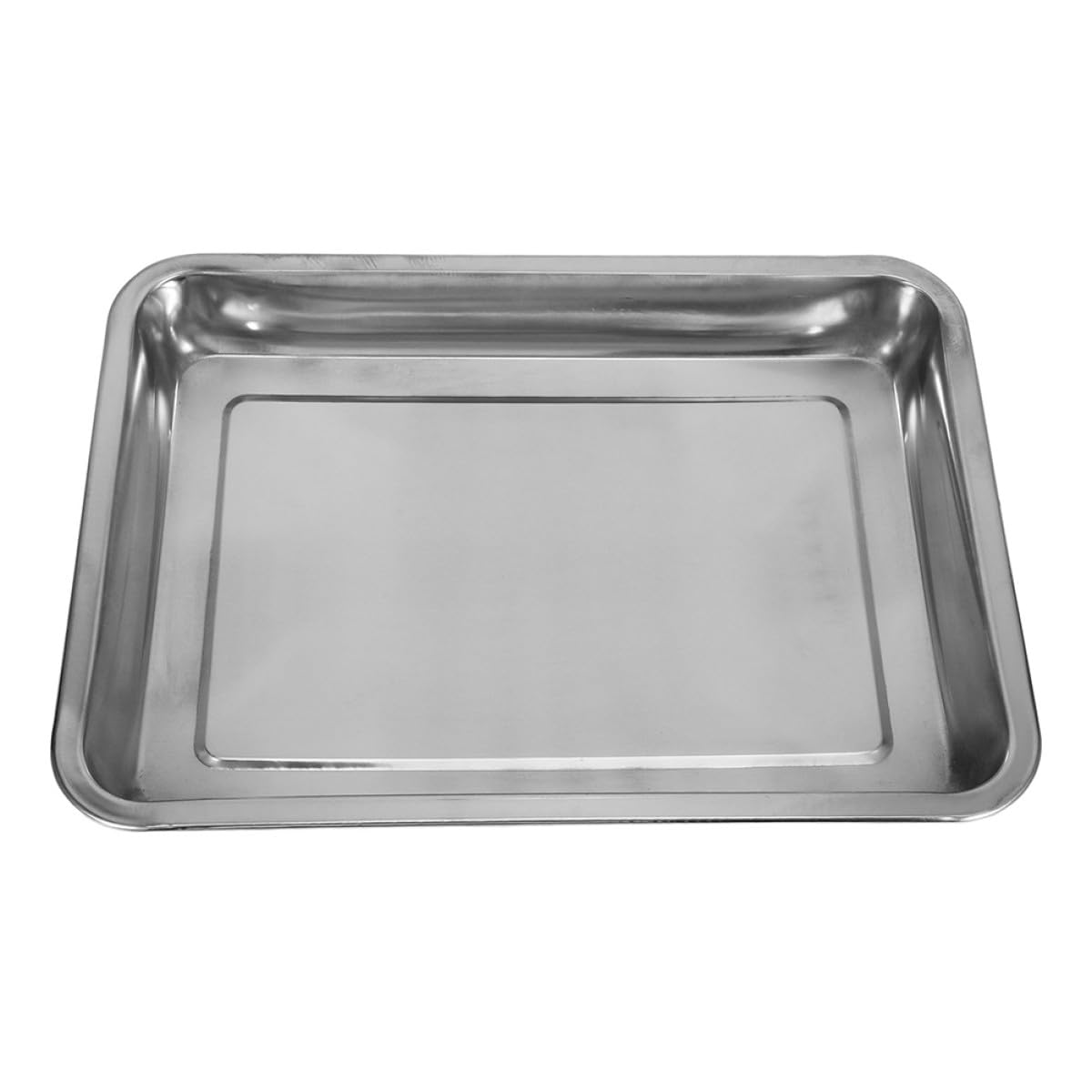 Gatuida Stainless Steel Parrot Bath Basin with Deep Tray 45x35x4.8cm, Pigeon and Small Bird Shower Tub for Cage Cleaning and Pet Bathing Accessories