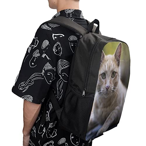 Sac d'école adolescent imprimé 3D chat grand format 17 pouces - 4
