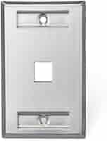 Leviton QuickPort Wandplatte – 3-Port, Edelstahl Gebürstet, Für Alle QuickPort-Anschlüsse, CULus Gelistet
