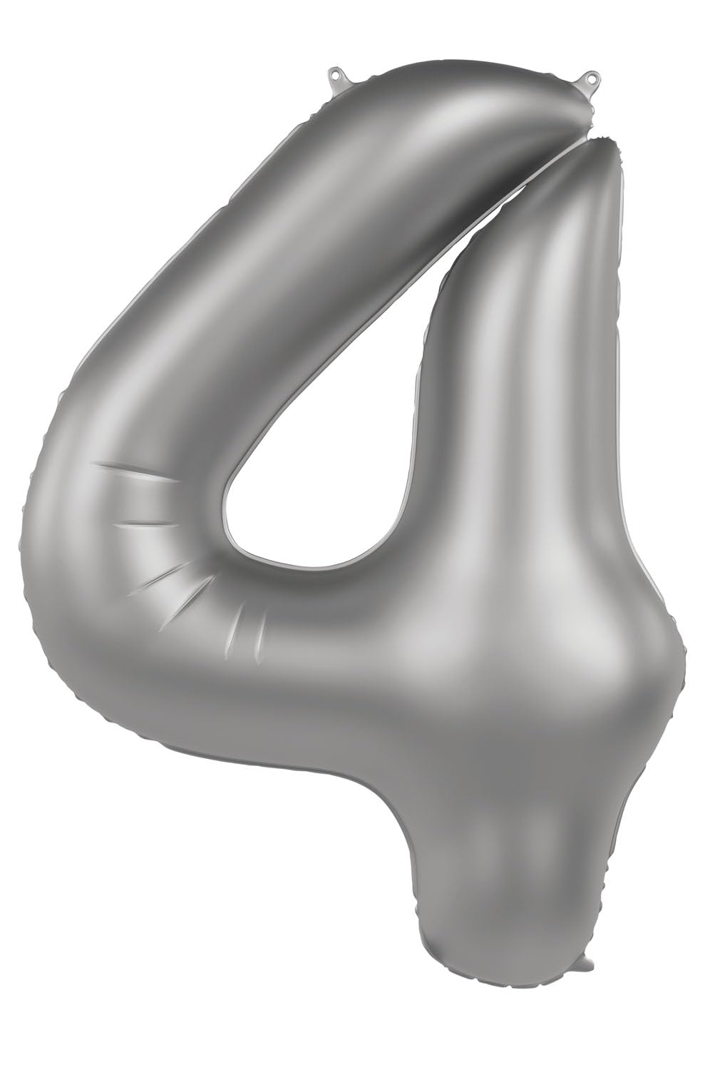 Folat 10474 Balloon Silver Foil Balloon Number 4 Moonlight Silver Satin Gloss 86 cm Party Decoration Balloon for Children Birthday Anniversary Suitable for Filling with Helium 86 cm