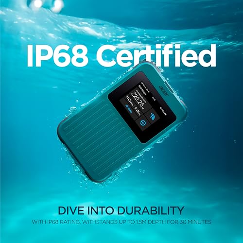 Image of Acer Connect M4 5G Mobile Hotspot | WiFi 6 Dual Band | Connect up to 16 Devices | Access Networks in 135+ Countries I 2.4 inch Touchscreen | 8000mAh Battery | Tri SIM | Rugged IP68 | USB-C Fast Charging