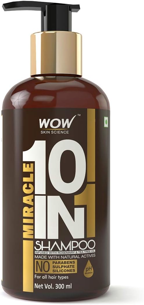 WOW Skin Science Miracle 10 In 1 No Parabens & Sulphate Shampoo, 300ml