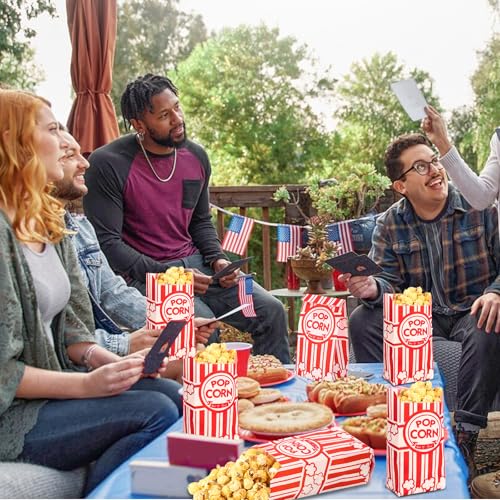 Image of 300 Pcs Popcorn Bags, 1 Oz Paper Popcorn Bag Individual Servings for Pop corn Machine Maker Cart Bulk Movie Nights Cinema Party Supplies